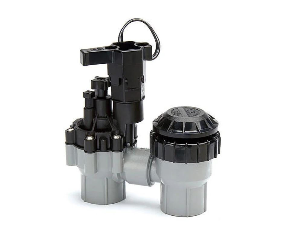 Irrigation system backflow preventer from Rainbird.